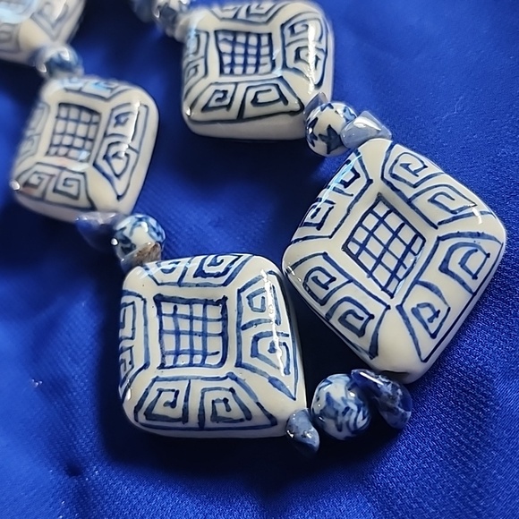 4pc Lot Handpainted Porcelain Shou Beaded Necklace,Braclet & Earrings - Picture 3 of 8